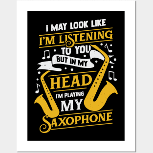 Saxophone Music Sax Player Saxophonist Gift Posters and Art